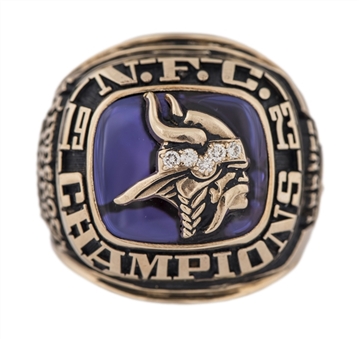 1973 Minnesota Vikings NFC Championship Ring With Original Presentation Box